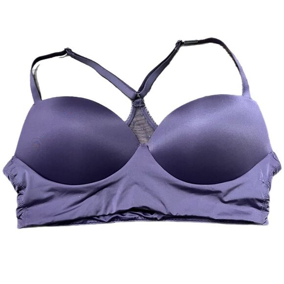 Victoria’s Secret Supersoft PADDED DEMI no wire bralette bra Purple Medium - Picture 1 of 4